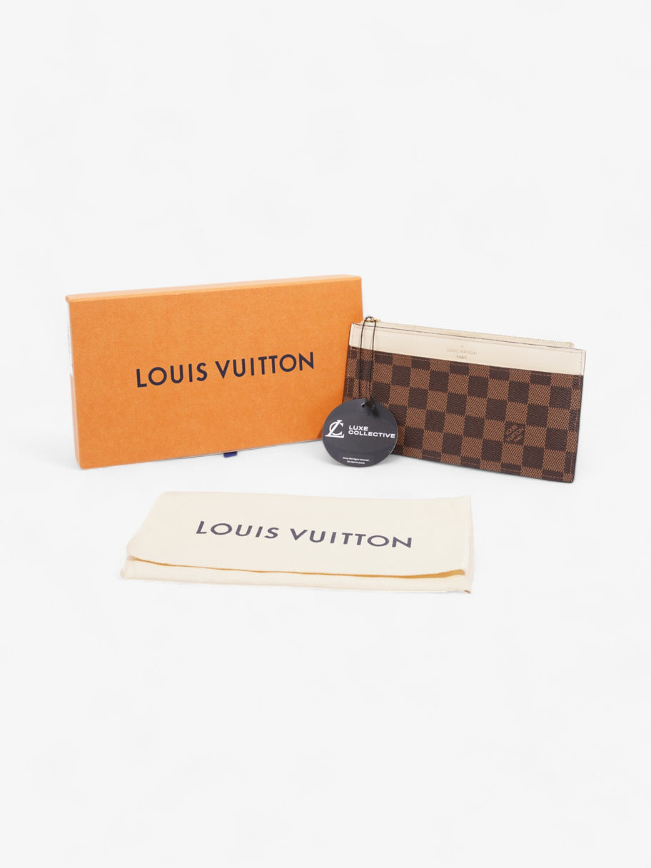 Louis Vuitton Slim Purse Damier Ebene / Cream Canvas Image 7