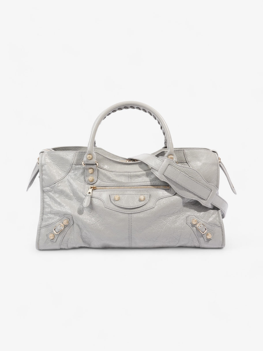 Classic City Bag Grey Calfskin Leather Image 1