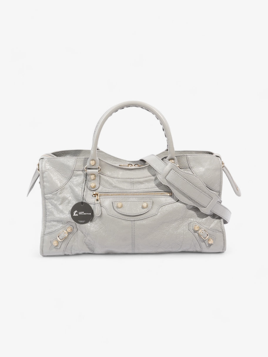 Classic City Bag Grey Calfskin Leather Image 8