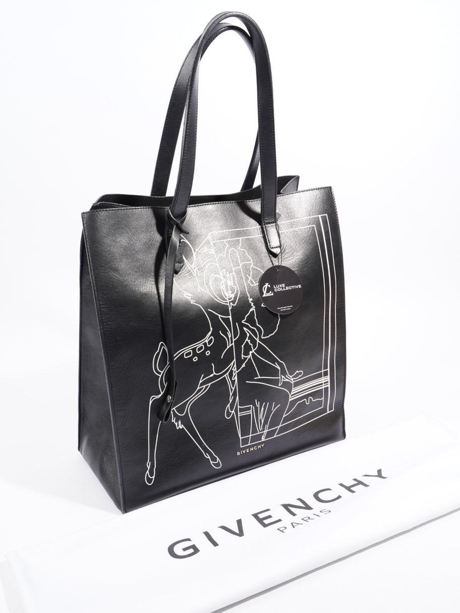 Givenchy Stargate Bambi Tote Black / White Calfskin Leather Image 9