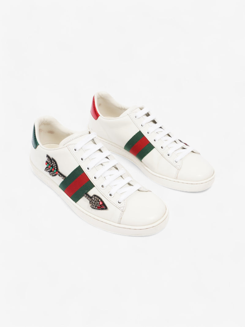  Gucci Ace Sneakers with Arrow White / Green / Red Leather EU 39 UK 6