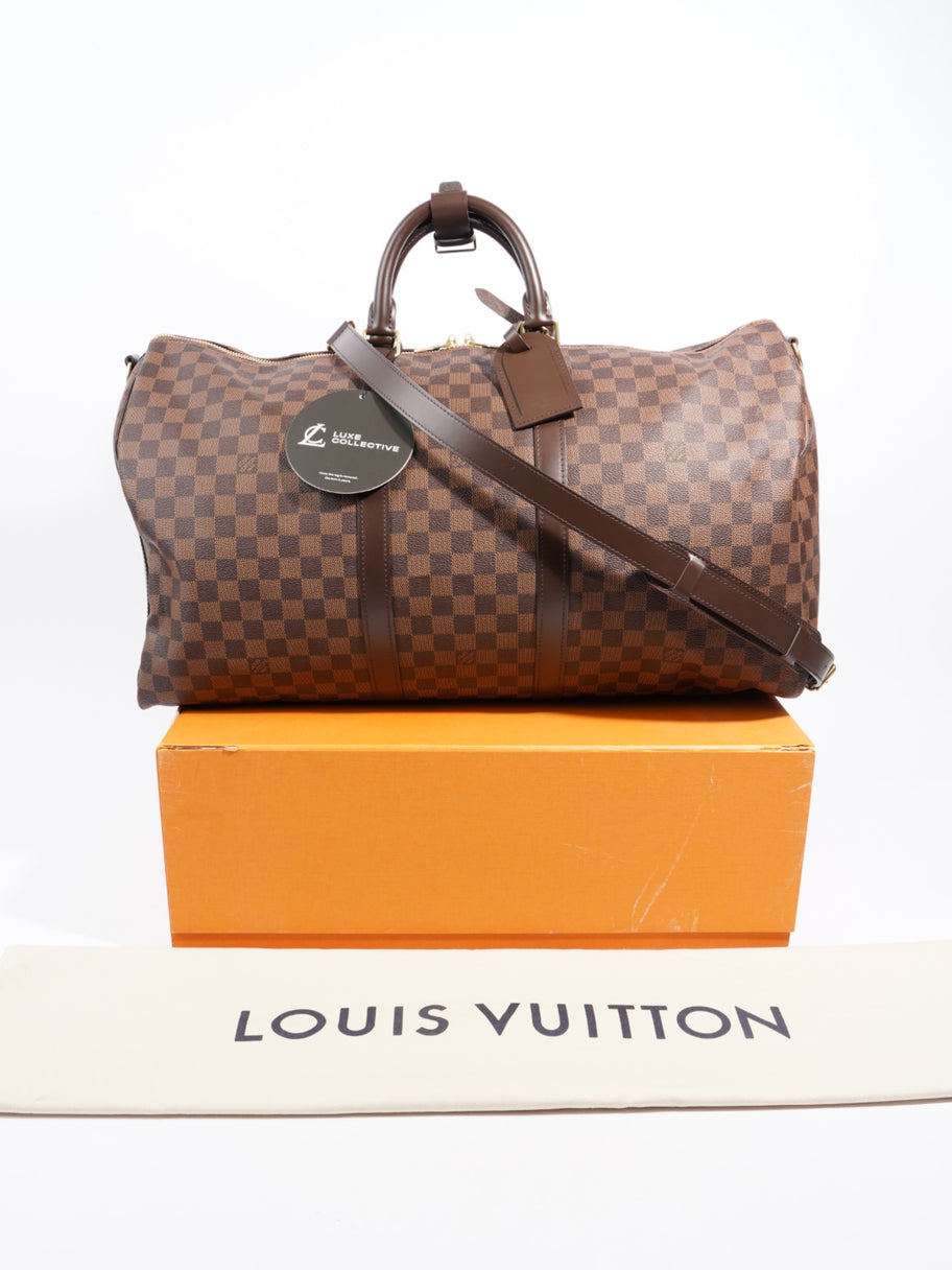 Louis Vuitton Keepall Bandouliere 55 Damier Ebene Coated Canvas Image 10