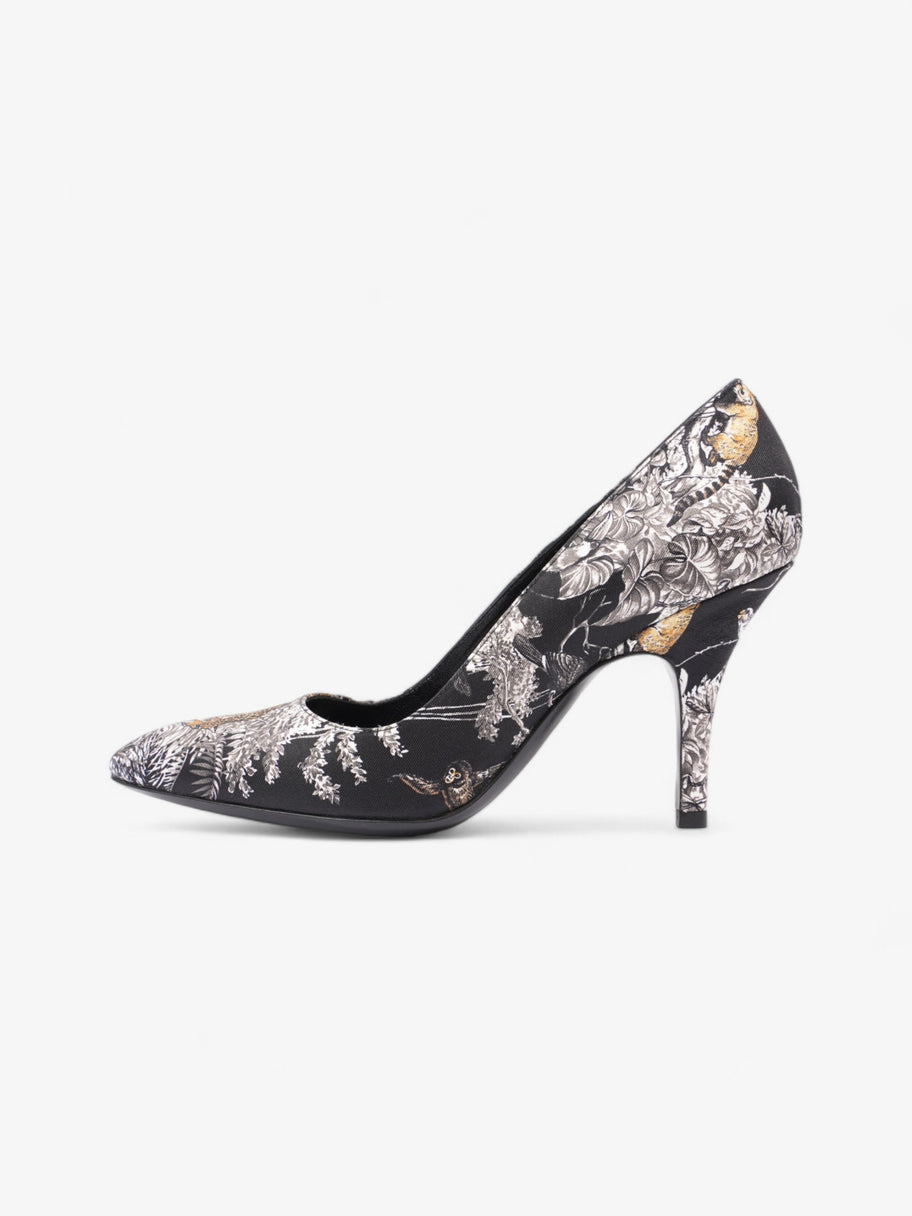 Hermes Silk heels 80 Black / White / Gold Silk EU 36 UK 3 Image 5