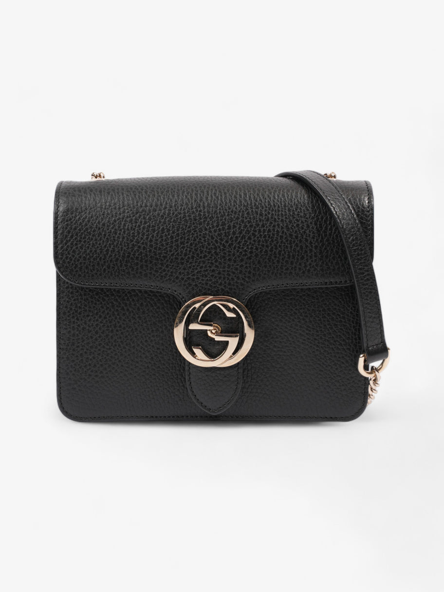 Gucci Interlocking G Flap Black Leather Small Image 1