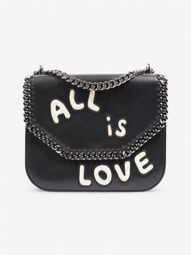  Stella McCartney All Is Love Box Bag Black / White Faux Leather