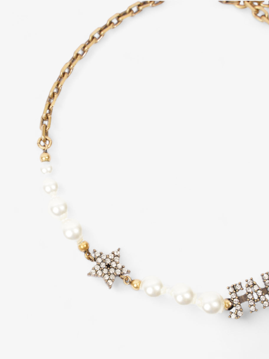 Christian Dior J'ADIOR Crystal And Pearl Choker Gold / Pearl Base Metal Image 3