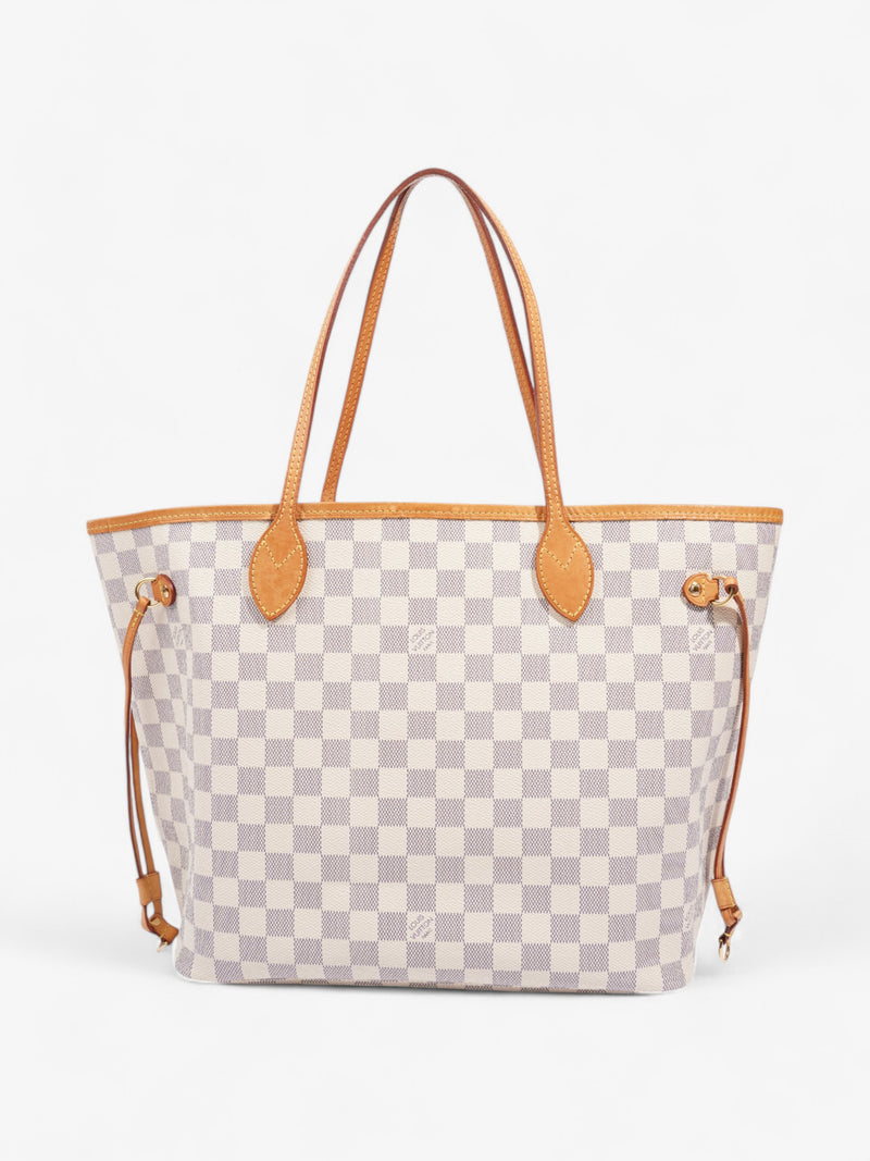  Louis Vuitton Neverfull Damier Azur Coated Canvas MM