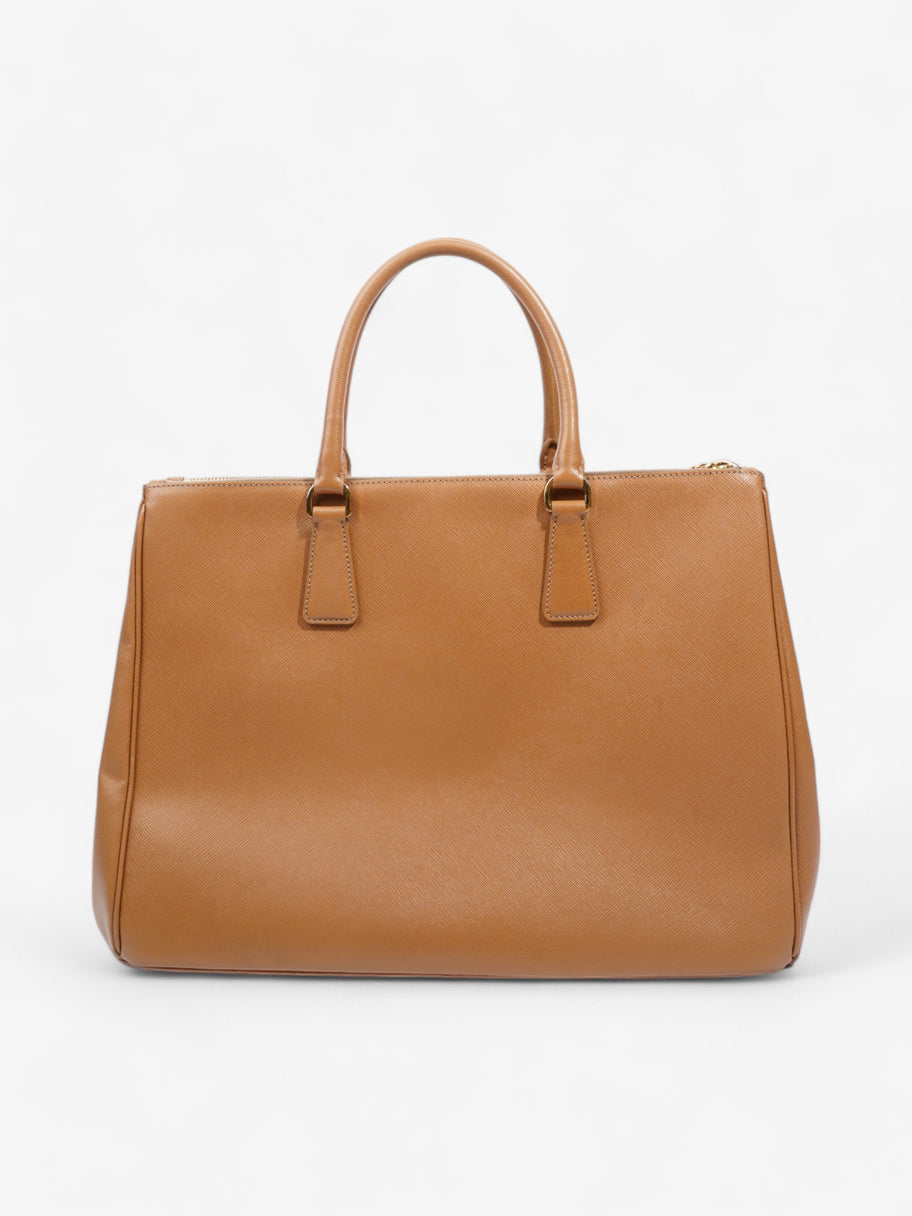 Prada Galleria Double Zip Tote Caramel Saffiano Leather Large Image 4