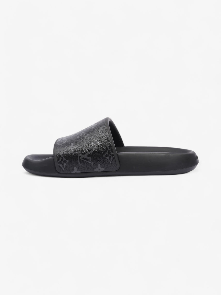 Louis Vuitton Waterfront Slides Monogram Eclipse Rubber EU 44 UK 10 Image 3