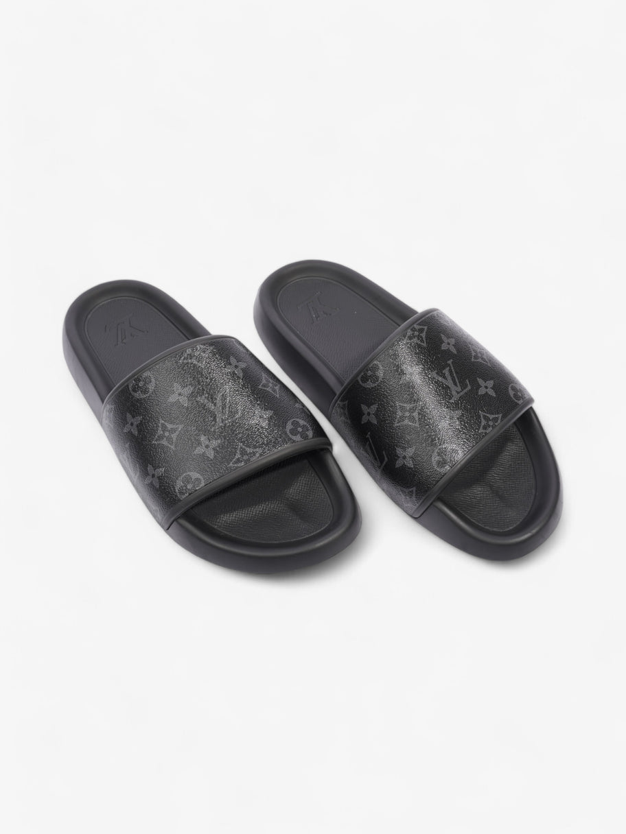 Louis Vuitton Waterfront Slides Monogram Eclipse Rubber EU 44 UK 10 Image 8