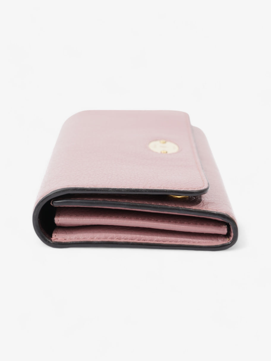 Mulberry Plaque Long Wallet Mocha Rose Grained Leather Image 4