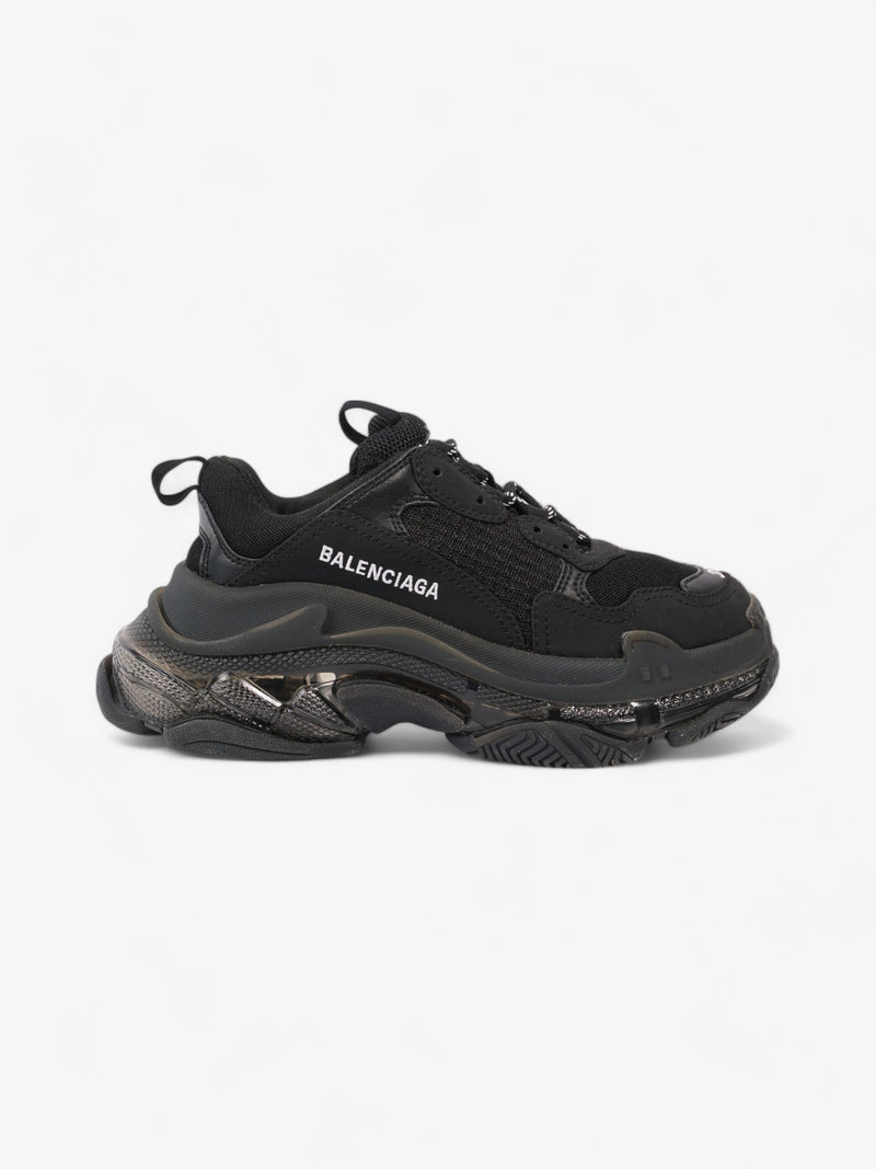  Balenciaga Triple S Clear Sole Black Mesh EU 37 UK 4