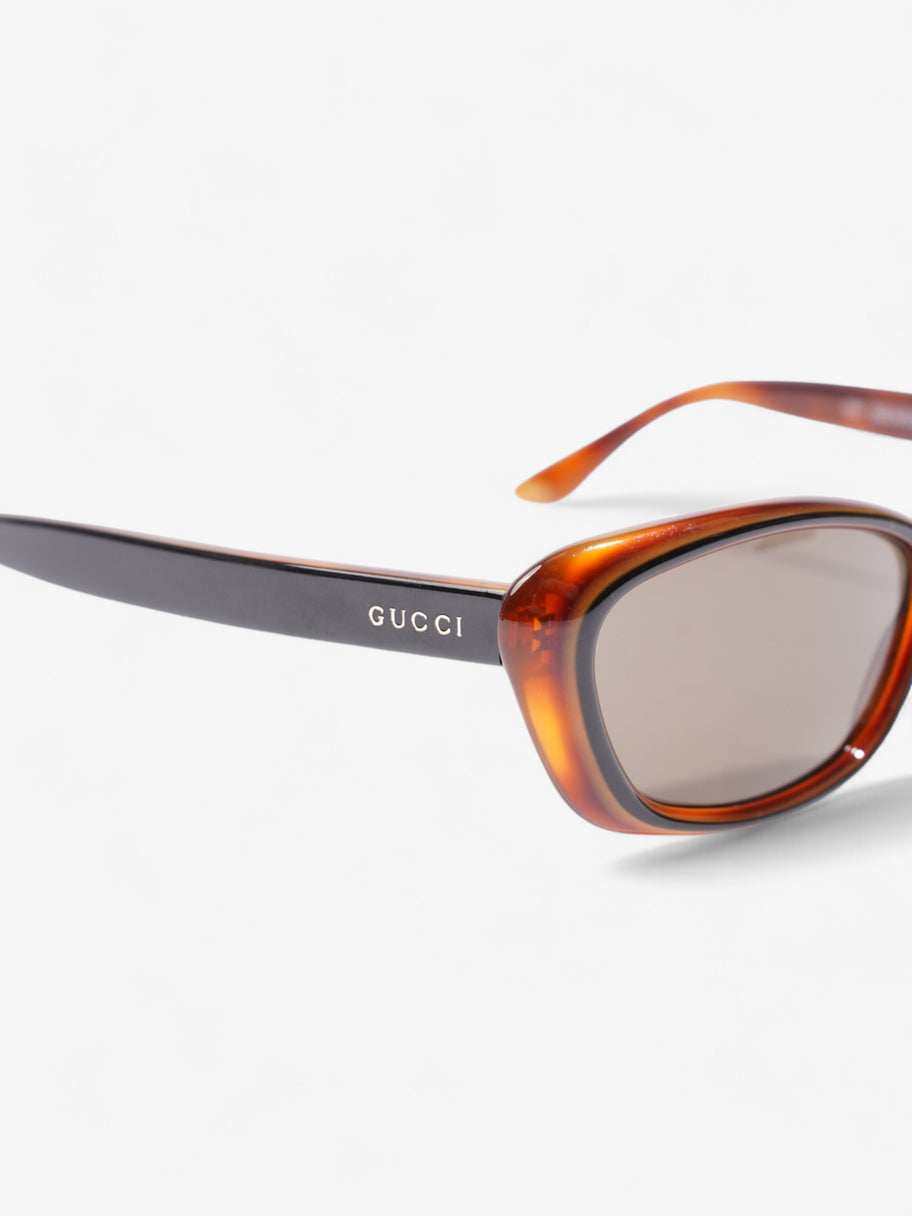 Gucci Vintage Sunglasses Black / Tortoise Acetate 135mm Image 5