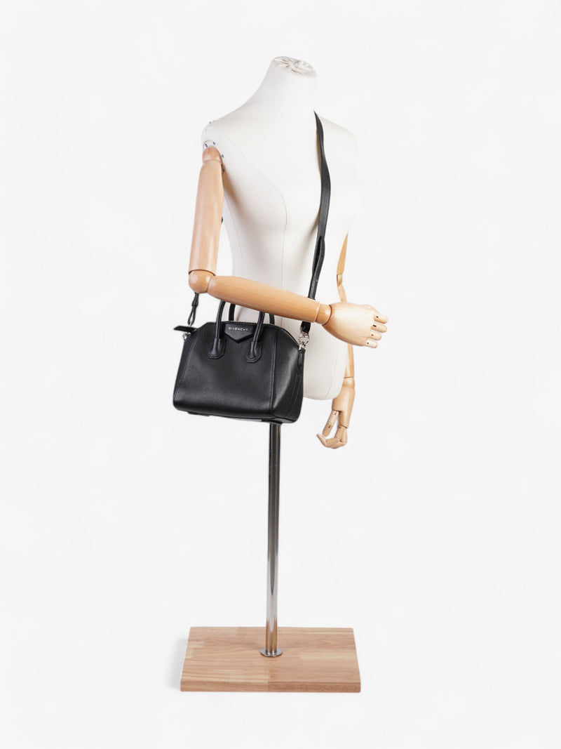  Givenchy Antigona Black Goatskin Leather Mini