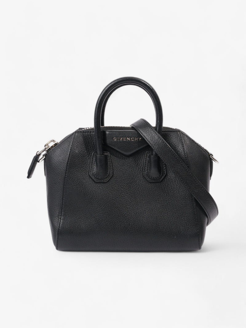  Givenchy Antigona Black Goatskin Leather Mini