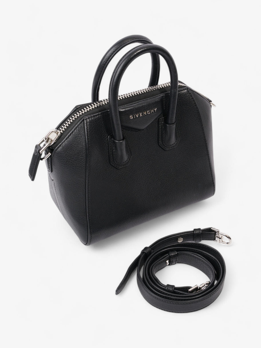 Givenchy Antigona Black Goatskin Leather Mini Image 7