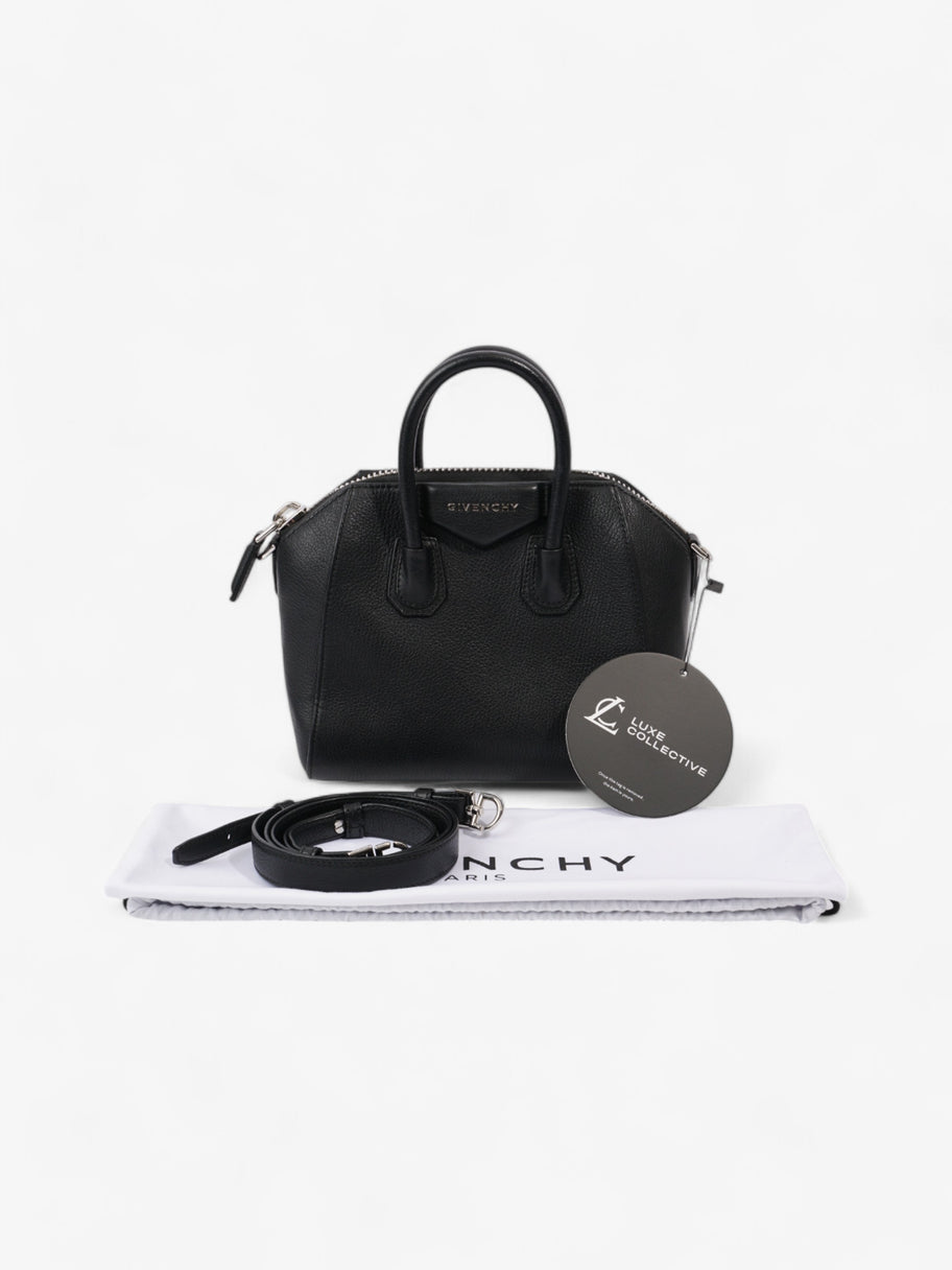 Givenchy Antigona Black Goatskin Leather Mini Image 9