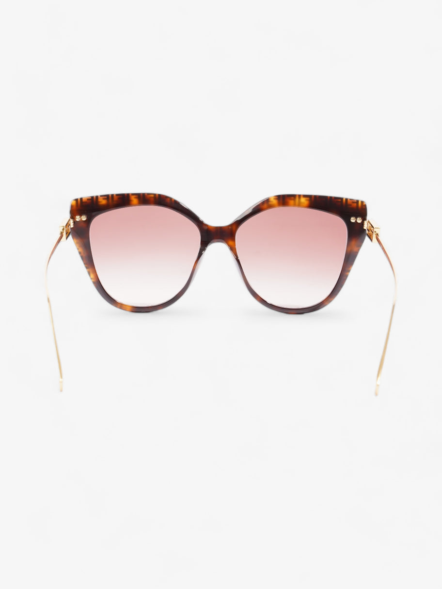 Fendi FF Cat Eye Sunglasses Havana Brown / Pink gradient Lens Acetate 140mm Image 3