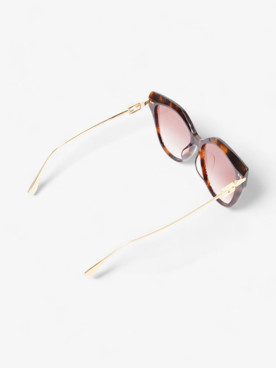 Fendi FF Cat Eye Sunglasses Havana Brown / Pink gradient Lens Acetate 140mm Image 7