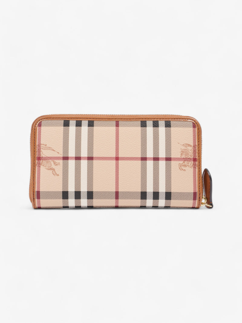  Burberry Zip Around Wallet Haymarket Check Canvas