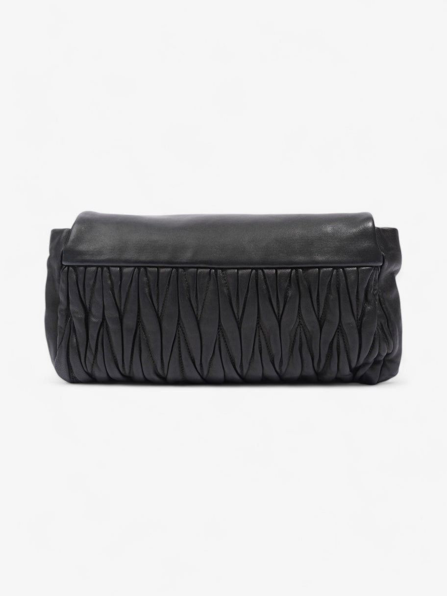 Miu Miu Fold Over Clutch Black Nappa Leather Image 4