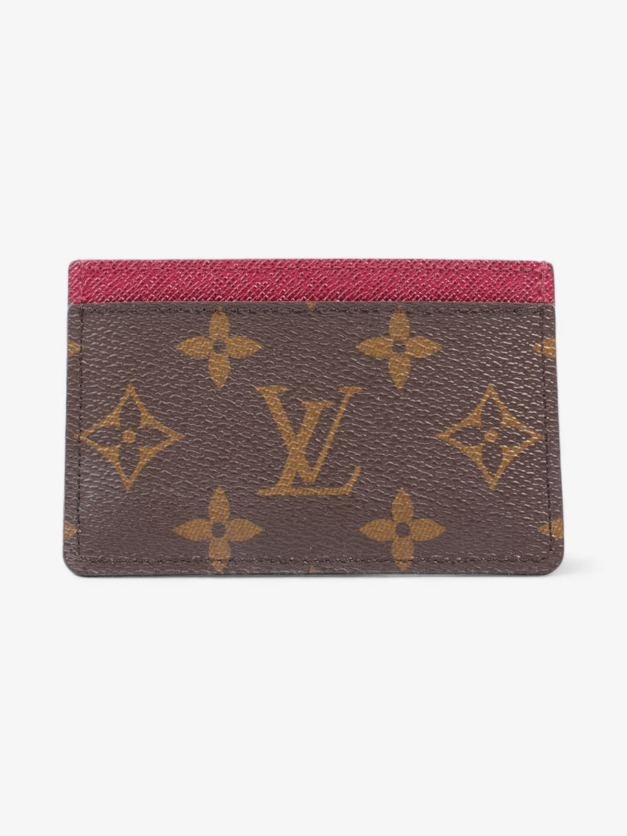 Louis Vuitton Card Holder Monogram / Fuchsia Coated Canvas Image 2