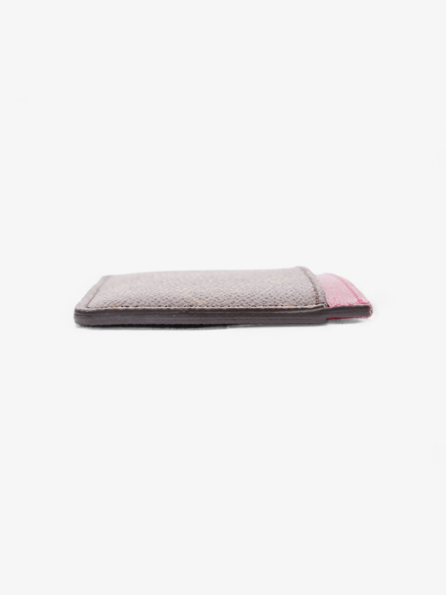 Louis Vuitton Card Holder Monogram / Fuchsia Coated Canvas Image 4