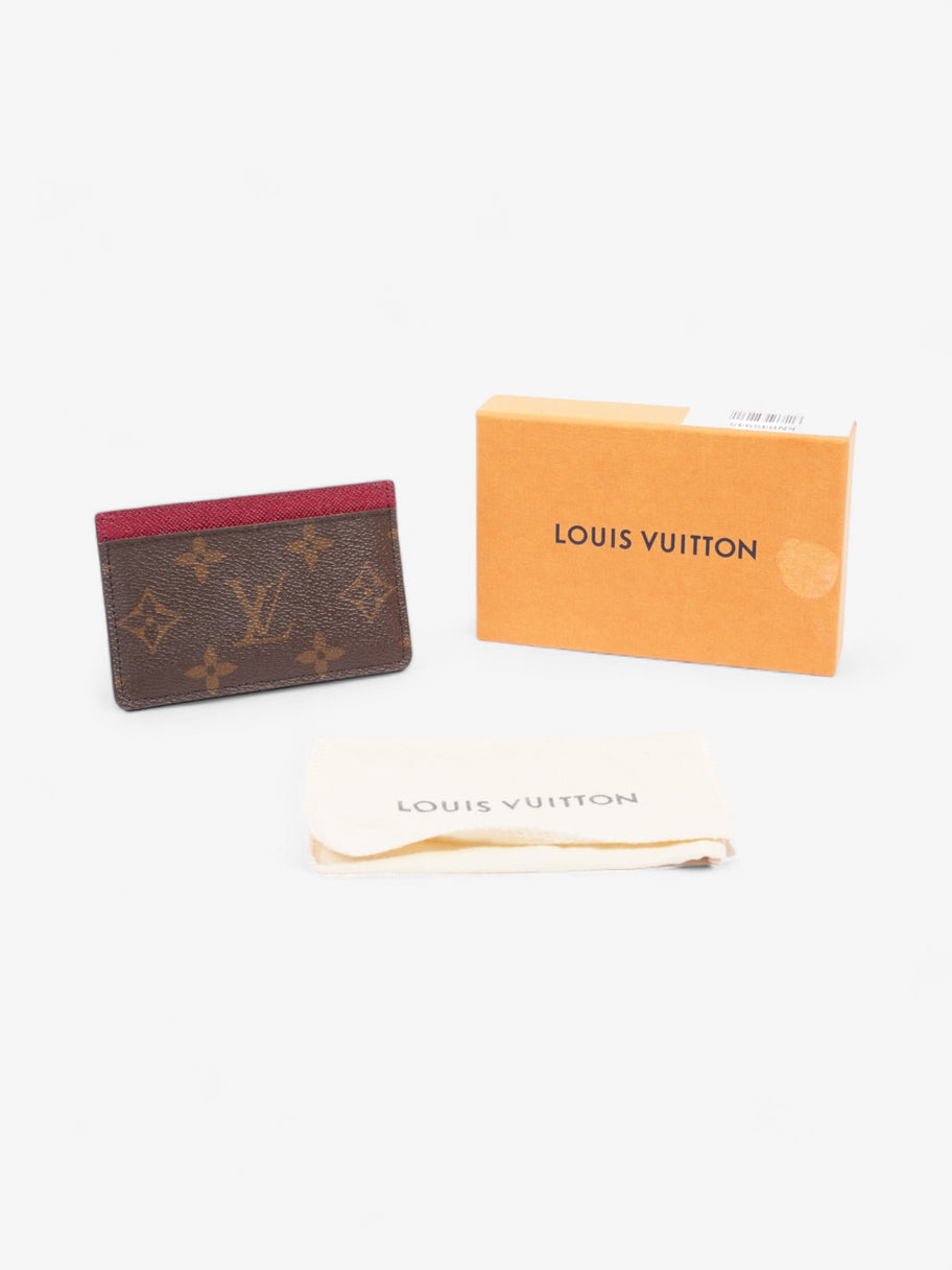 Louis Vuitton Card Holder Monogram / Fuchsia Coated Canvas Image 6