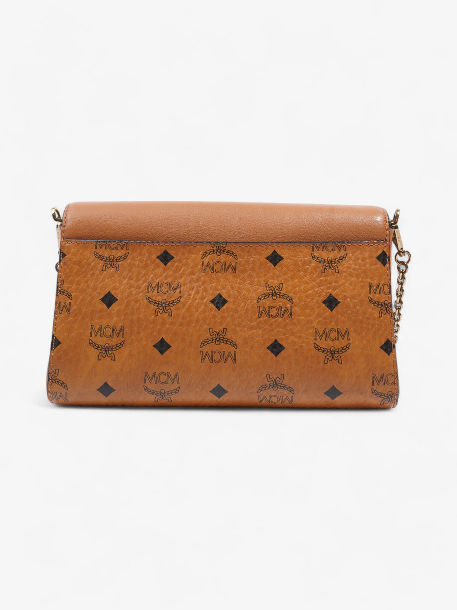 MCM Patricia Love Patch Wallet on Chain Brown / Black / Multicoloured Coated Canvas Image 4