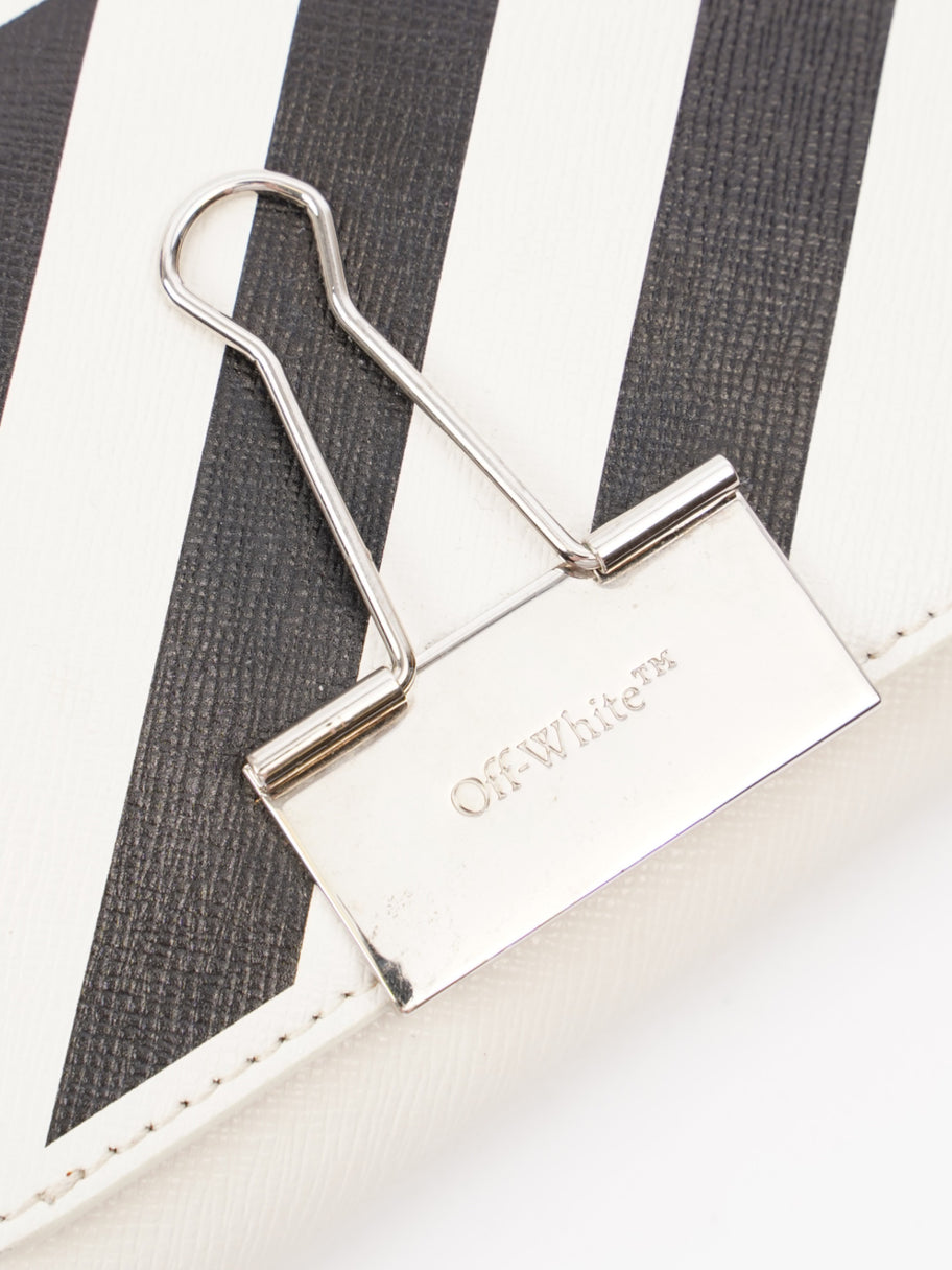 Off White Binder Wallet Black / White Leather Image 5