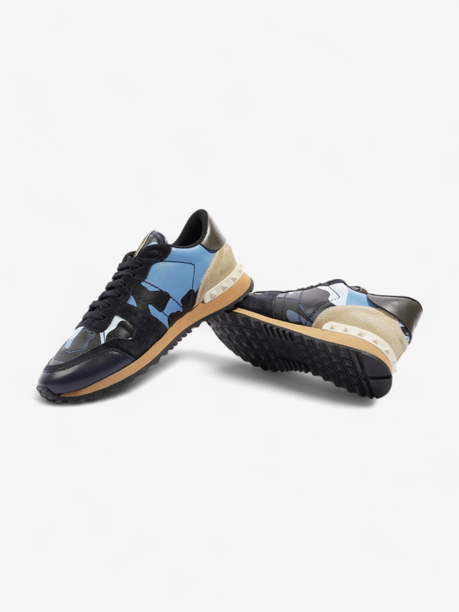 Valentino Camouflage Rockrunner Blue Leather EU 39 UK 5 Luxe Collective