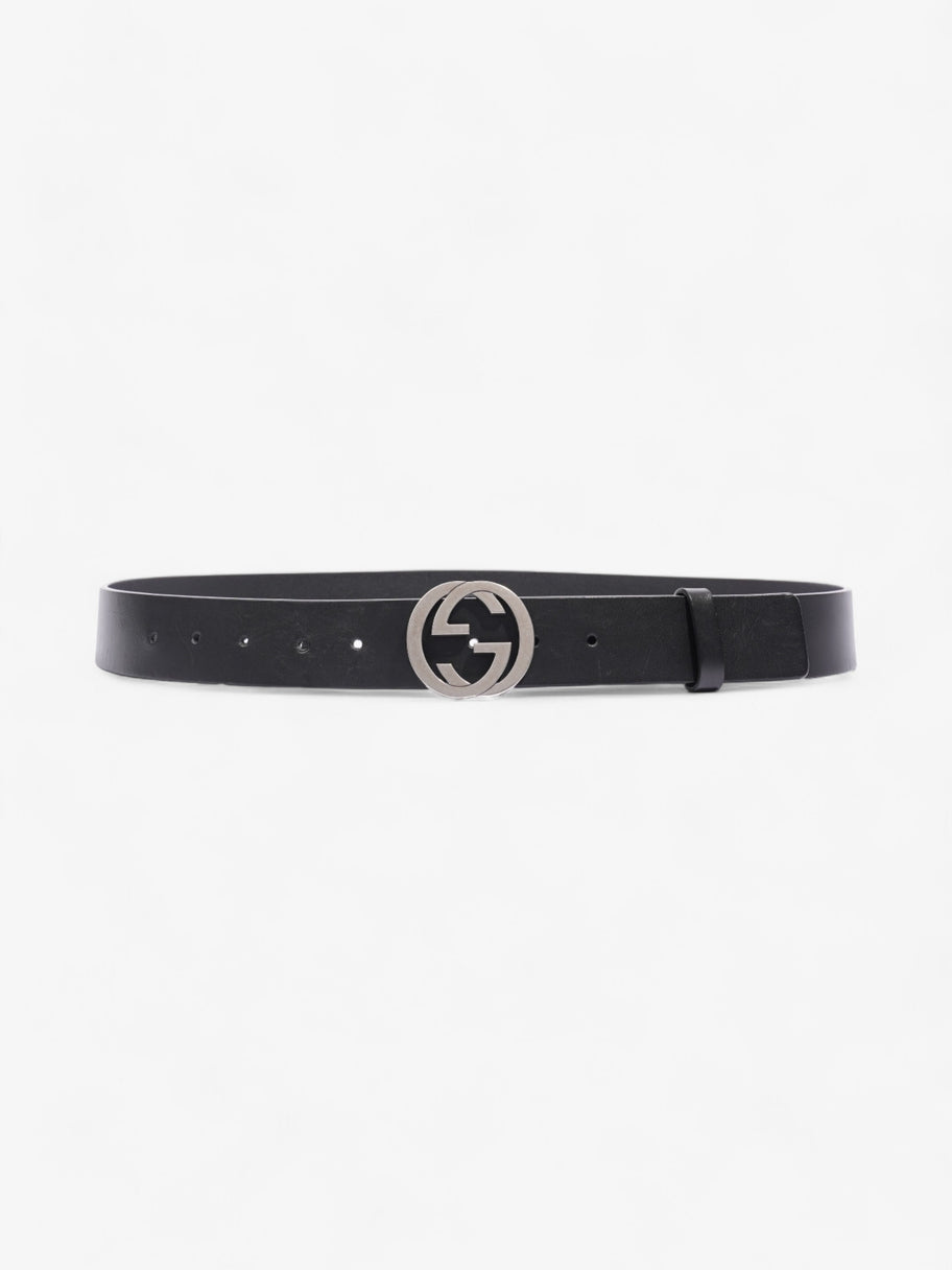 Gucci Interlocking G Belt Black Leather 105cm 42 Luxe Collective