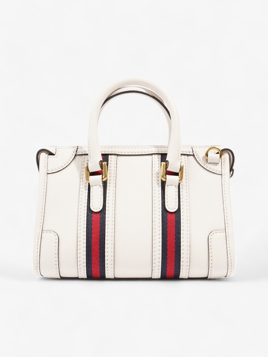 Gucci Bauletto White / Blue / Red Leather Mini Image 4