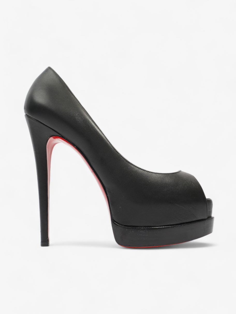 Christian Louboutin Palais Royal Trepointe Heels 140 Black Leather EU Luxe Collective