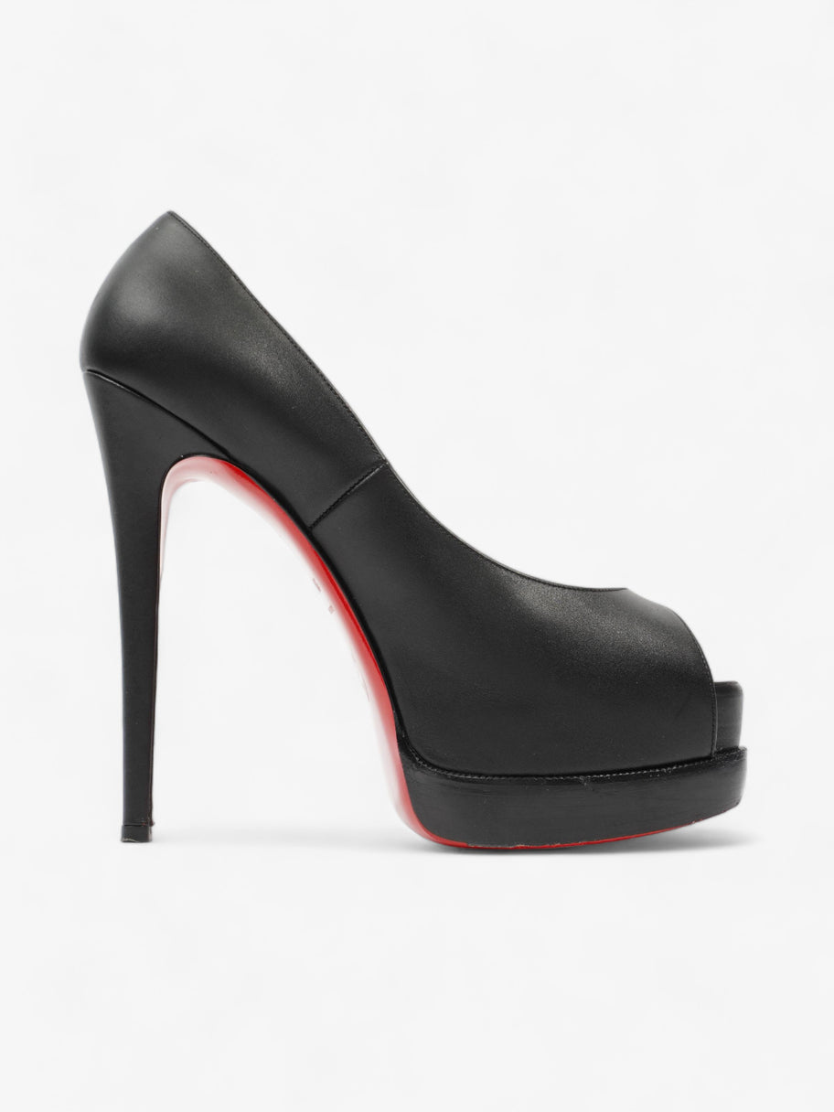 Christian Louboutin Palais Royal Trepointe Heels 140 Black Leather EU 38.5 UK 5.5 Image 4