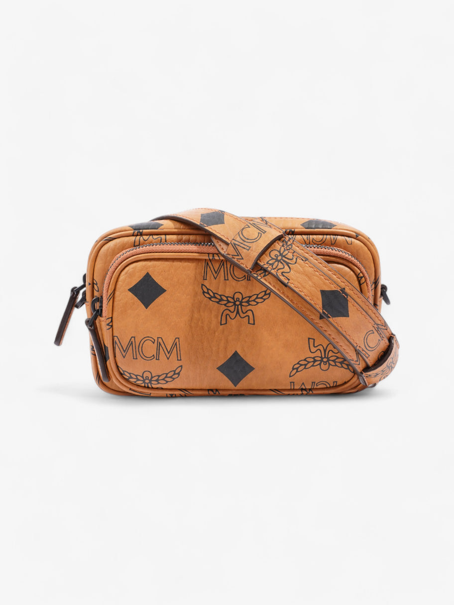 MCM Aren Cognac / Black Canvas Mini Image 1