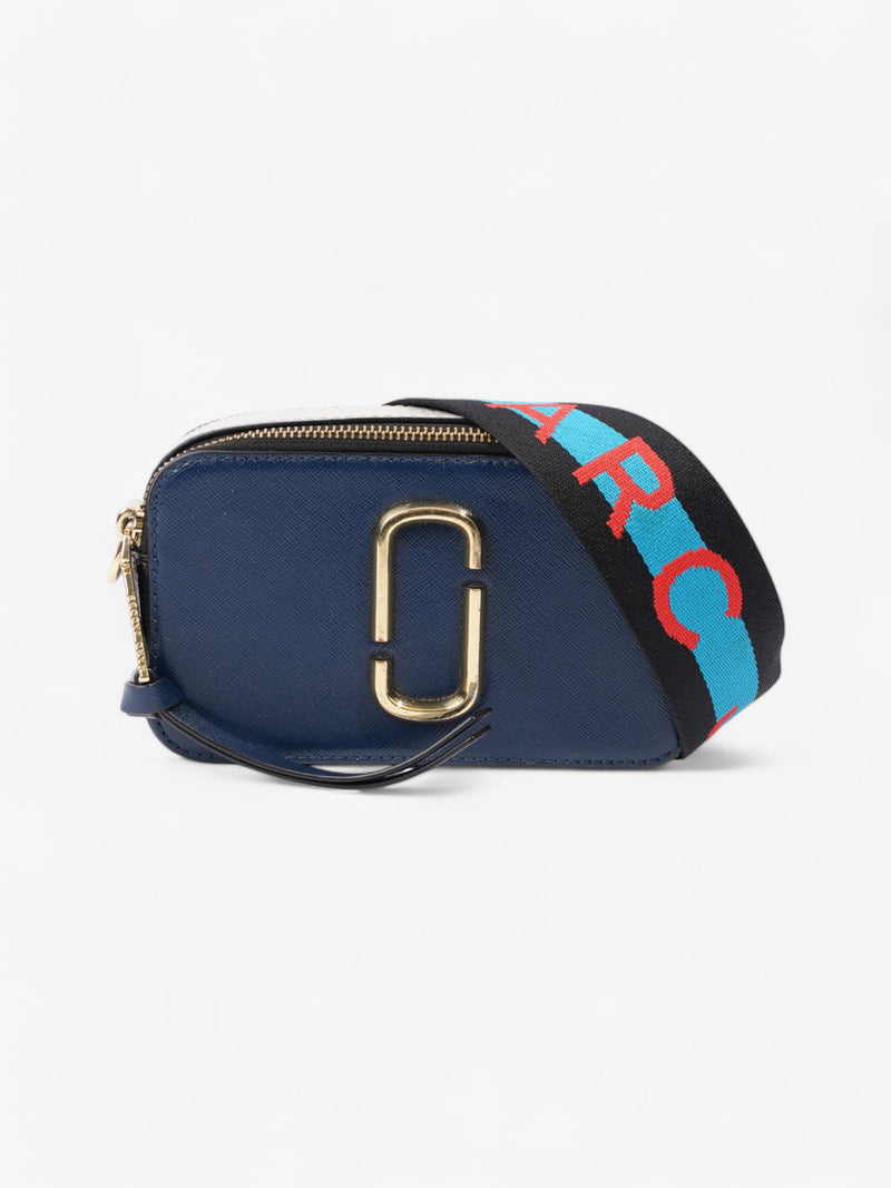  Marc Jacobs The Snapshot Bag Blue / Black / Light Grey Leather