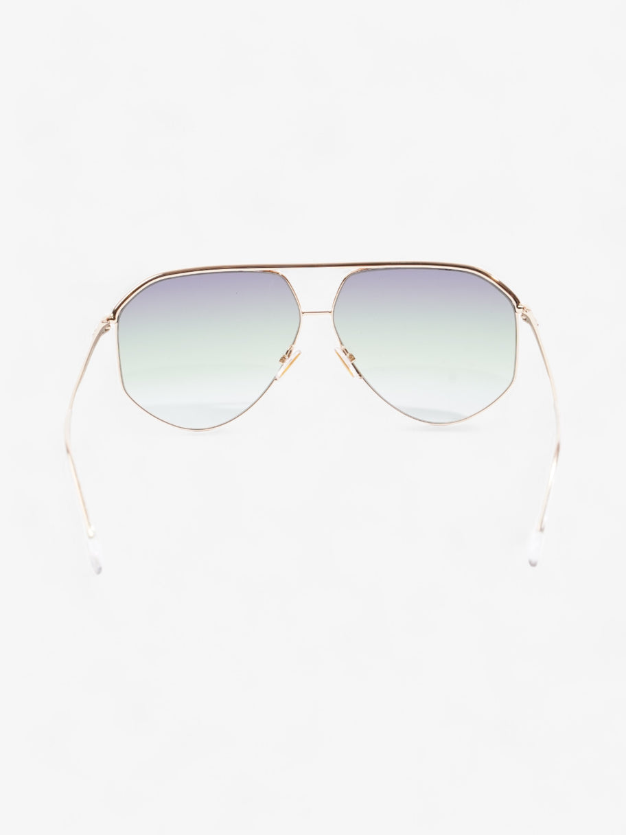 Isabel Marant Etoile Aviator Tinted Sunglasses Gold / Green Acetate 140mm Image 3