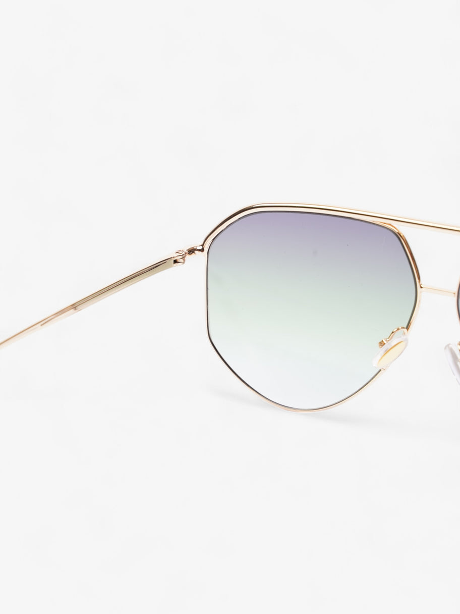 Isabel Marant Etoile Aviator Tinted Sunglasses Gold / Green Acetate 140mm Image 5