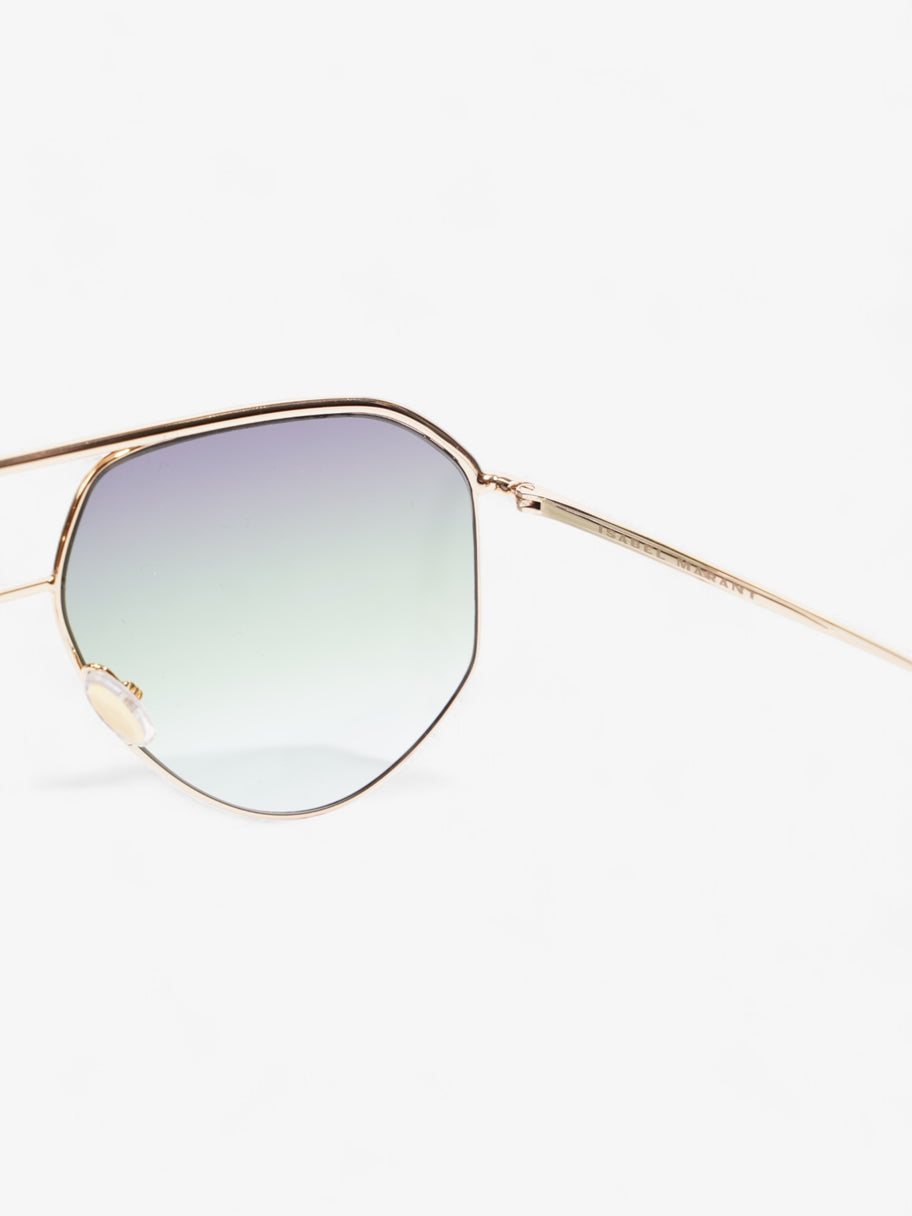 Isabel Marant Etoile Aviator Tinted Sunglasses Gold / Green Acetate 140mm Image 6