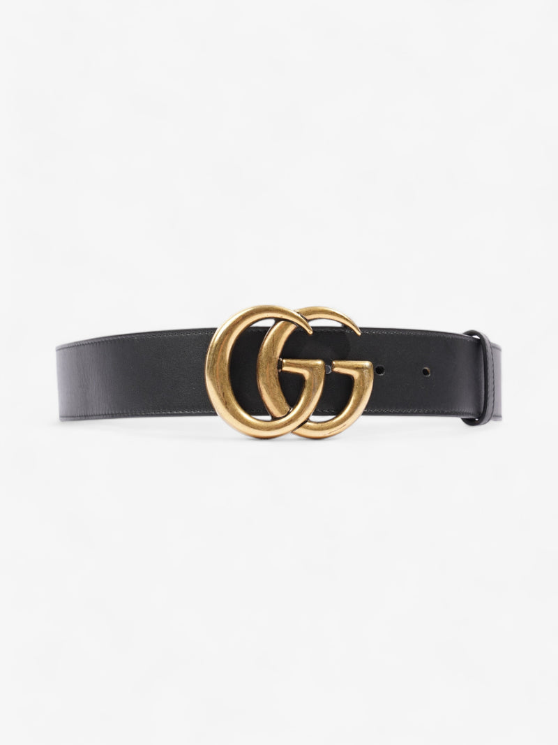  GG Marmont Wide Belt Black Leather 90cm / 36