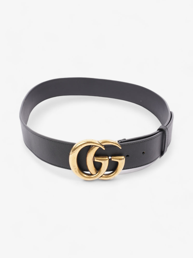  GG Marmont Wide Belt Black Leather 90cm / 36