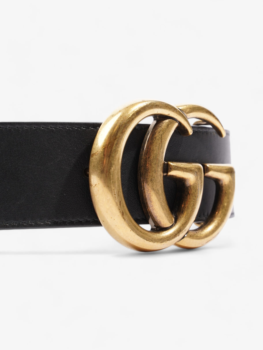 Gucci GG Marmont Wide Belt Black Leather 90cm / 36