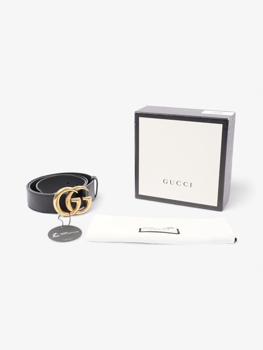 Gucci GG Marmont Wide Belt Black Leather 90cm / 36