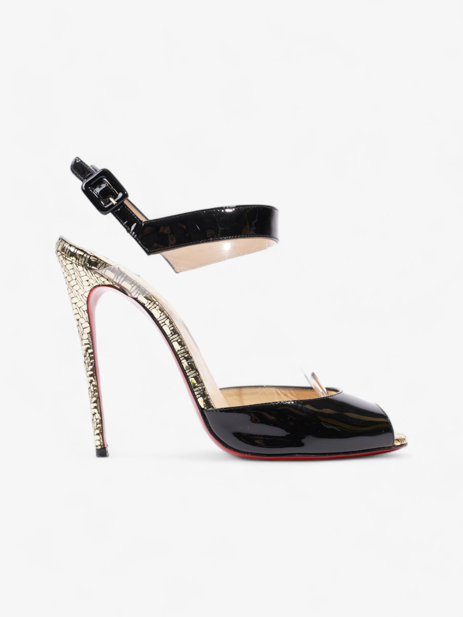 Christian Louboutin Just On 120mm Black / Gold Patent Leather EU 39.5 UK 6.5 Image 1