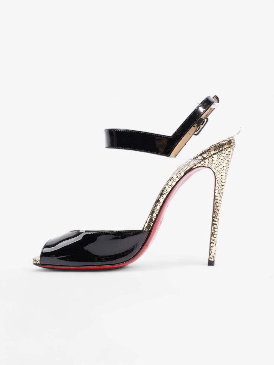 Christian Louboutin Just On 120mm Black / Gold Patent Leather EU 39.5 UK 6.5 Image 3