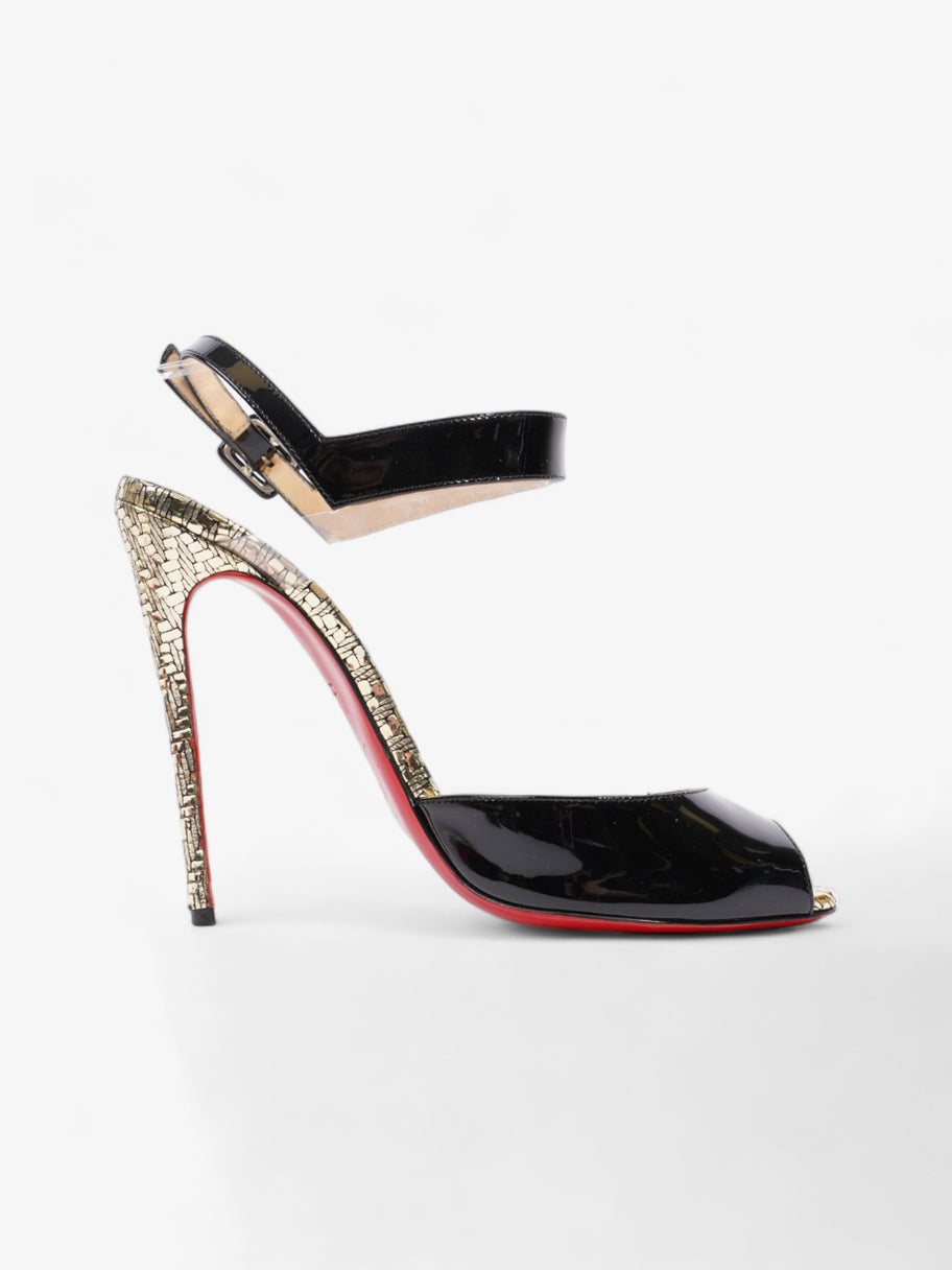 Christian Louboutin Just On 120mm Black / Gold Patent Leather EU 39.5 UK 6.5 Image 4