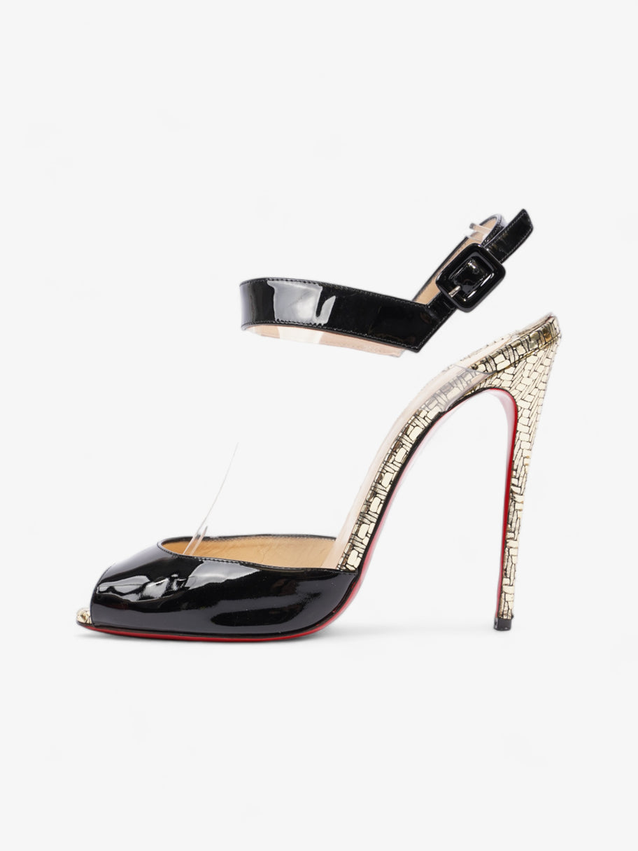 Christian Louboutin Just On 120mm Black / Gold Patent Leather EU 39.5 UK 6.5 Image 5