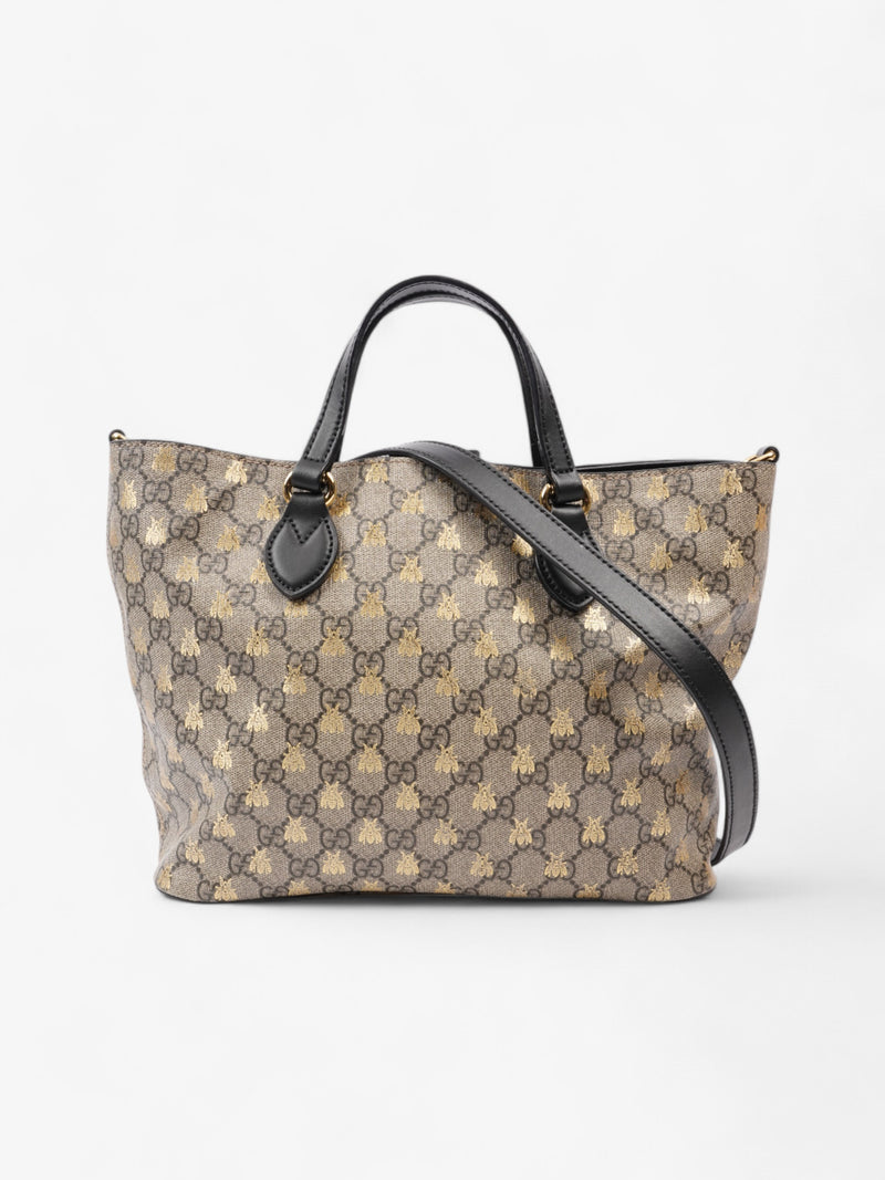  Gucci GG Bee Tote Supreme Coated Canvas Small