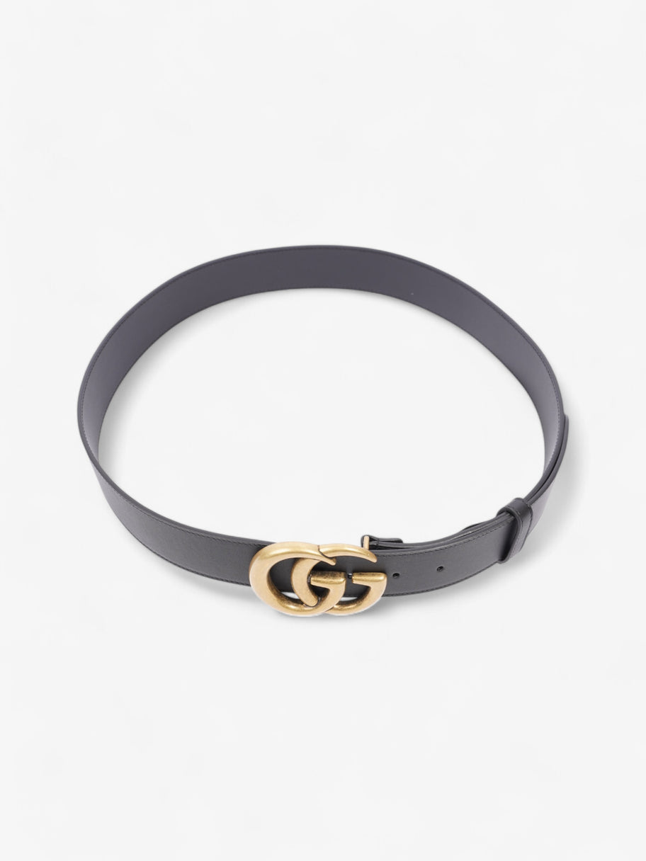 Gucci GG Marmont Wide Belt Black / Gold Leather 95cm / 38